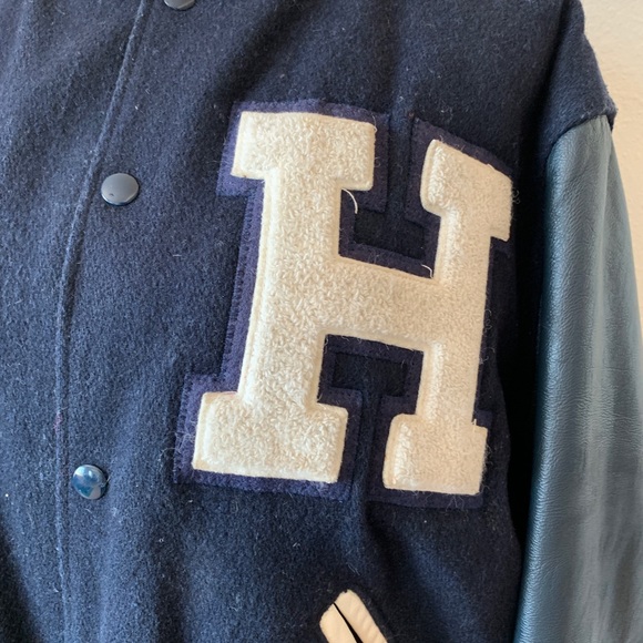 Made in USA, vintage Wool&Leather varsity jacket L - Picture 2 of 8